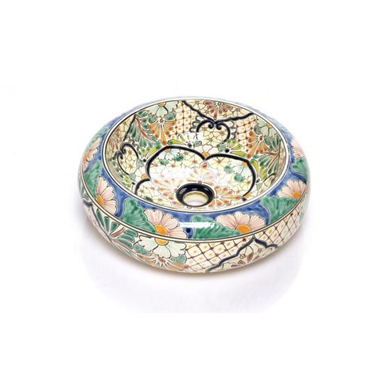 viragos festett mintas keramia mosdotal mosogato furdo furdoszoba mosdokagylo kezzel keszitett olasz toszkan dekor konyha felujitas csap furdo mediterran country vintage shabby chic mexikoi.jpg